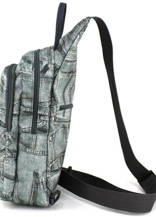 Мужской однолямочный рюкзак, слинг из полиэстера 8 л wallaby 112.47 серый3 фото