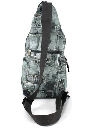 Мужской однолямочный рюкзак, слинг из полиэстера 8 л wallaby 112.47 серый2 фото