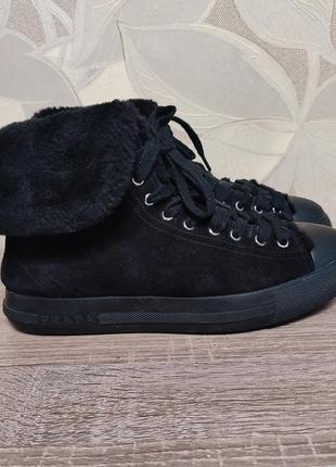 Жіночі шкіряні черевики, ботинки prada size 39/25.5