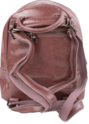Рюкзак для женщин valiria fashion кожаный 7 л темно розовый3 фото