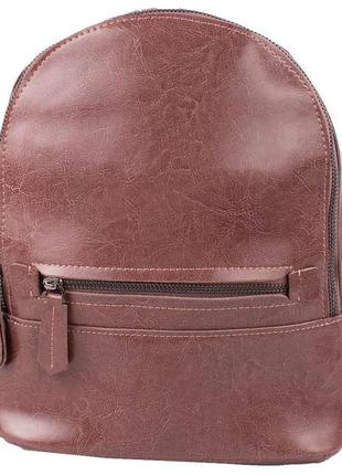 Рюкзак для женщин valiria fashion кожаный 7 л темно розовый2 фото