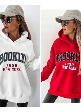 Худі  oversize brooklyn на флісі