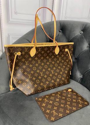 Сумка шоппер lv neverfull1 фото