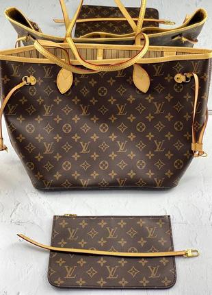 Сумка шоппер lv neverfull2 фото