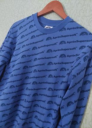 Мужской коттоновый свитшот лонслив с логотипом aprèx supersoft реглан кофта