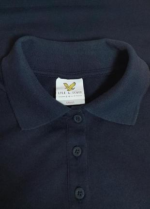 Шикарне поло синього кольору lyle&amp;scott golf made in portugal, блискавичне надсилання ⚡🔥4 фото