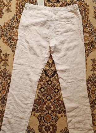 Фирменные английские льняные брюки чинос denim co, новые с бирками, размер 36/34.100% лен.3 фото