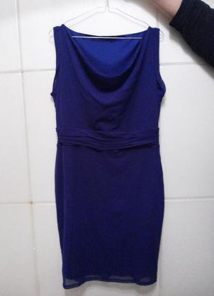 Синее элегантное платье esprit