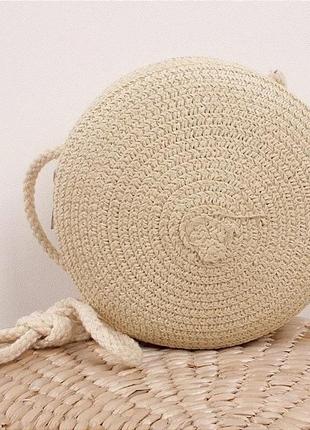 Сумка плетена кругла сумочка2 фото