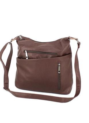 М'яка жіноча сумка voila 631201 коричнева
