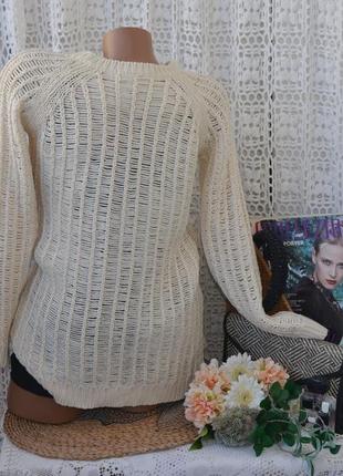 26/s женский фирменный свитер джемпер туника крупной вязки сетка кольчуга lk &amp;jnsdew9 фото