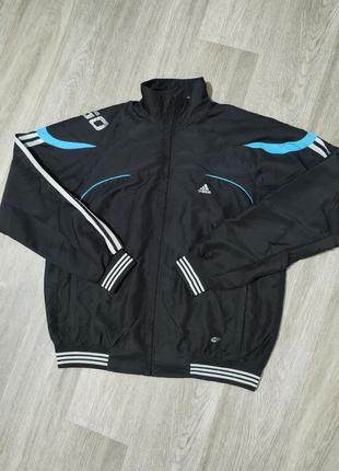 Мужская куртка / ветровка / adidas / мужская одежда / чёрная спортивная куртка /