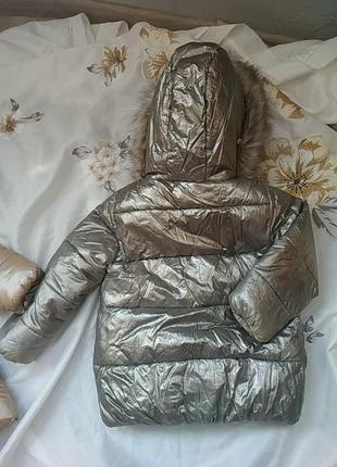 Гарні теплі веші (пальто та куртка) на дівчинку 3 років3 фото