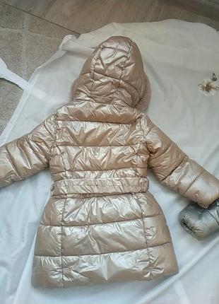 Гарні теплі веші (пальто та куртка) на дівчинку 3 років4 фото