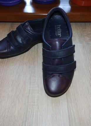 Повседневная обувь, туфли , мокасины hotter leap 2 extra wide leather made in england