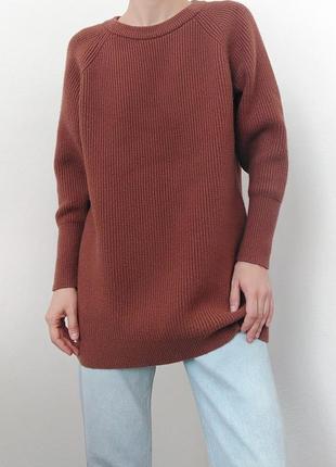 Карамельный свитер платья zara джемпер пуловер реглан лонслив кофта теплая4 фото