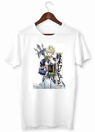 Футболка с оригинальным принтом "record of ragnarok повесть о конце света сасаки кодзвездо