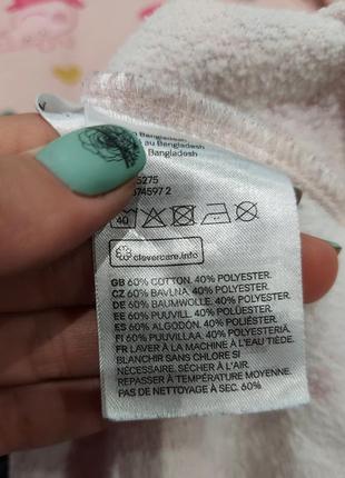 Платье на флисе со свинкой пеппой розовое h&m 4-6 лет3 фото