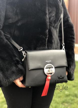 Сумка на довгій ручці cross-body сумочка трендова і стильна кроссбоди david jones4 фото