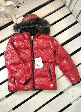 Куртка теплая детская wanex туреченица красная 98,104,116,1221 фото
