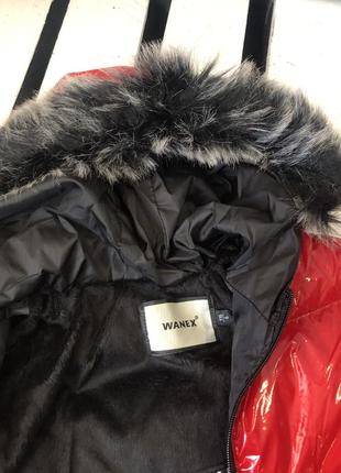 Куртка теплая детская wanex туреченица красная 98,104,116,1227 фото