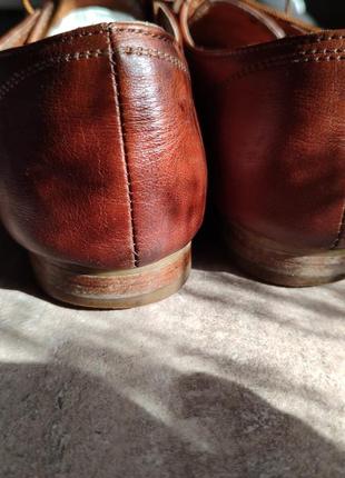 Коричневые женские туфли из кожи,38 размер,25 см стелька6 фото