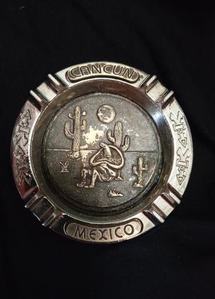 Коллекционная металлическая попельничка, кун мексика