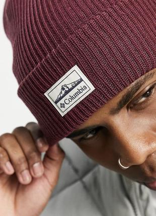 Шапка columbia last lager 2 beanie in burgundy