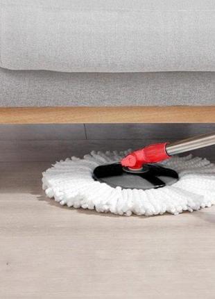 Комплект ведро и швабра с автоматическим отжимом (10л) spin mop 360 / набор для уборки дома / турбошвабра,as4 фото