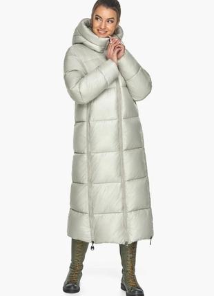 Довгий жіночий зимовий світлий воздуховик пуховик пальто braggart angel's fluff air3 matrix, німеччина оригінал