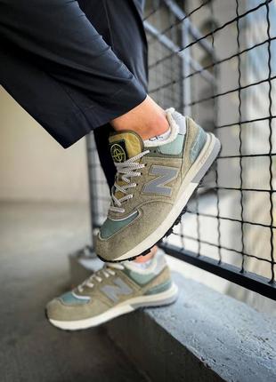 Мужские кроссовки new balance 574 legacy stone island3 фото