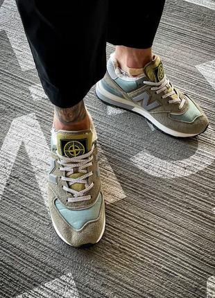 Мужские кроссовки new balance 574 legacy stone island10 фото