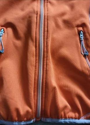 Помаранчева куртка вітровка для активного відпочинку reggata софтшел softshell8 фото