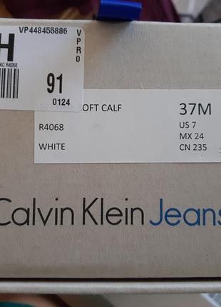 Білі шкіряні сліпони calvin klein7 фото