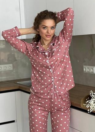 Женская пижама, одежда для сна и дома штаны рубашка9 фото