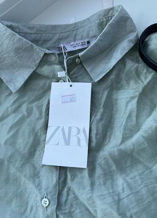 Прозрачная рубашка блуза от зара zara4 фото