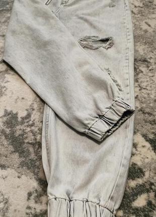 Джоггеры, новые светло-серые джинсы4 фото