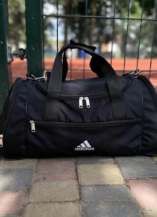 🎒небольшая спортивная черная сумка adidas6 фото