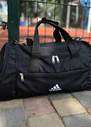 🎒небольшая спортивная черная сумка adidas3 фото