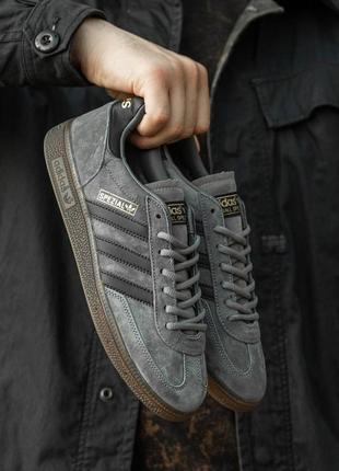 Мужские кроссовки adidas spezial grey black 40-41-42-43-44-45