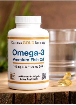 Рыбий жир премиального качества из омега-3 от california gold nutrition