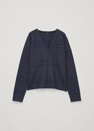 Джемпер cos jacquard boiled-wool jumper / m,l