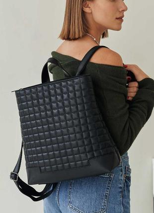 Женский рюкзак черный рюкзак сумка рюкзак стеганый рюкзак1 фото