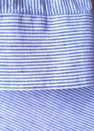 Рубашка льняная голубая синяяmarks &amp; spencer blue harbour 100% flax linen бриния xl,xl6 фото