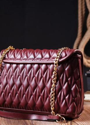 Классическая женская сумочка экокожа коричневая2 фото