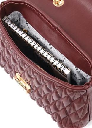 Классическая женская сумочка экокожа коричневая8 фото