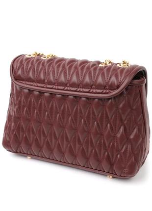 Классическая женская сумочка экокожа коричневая5 фото