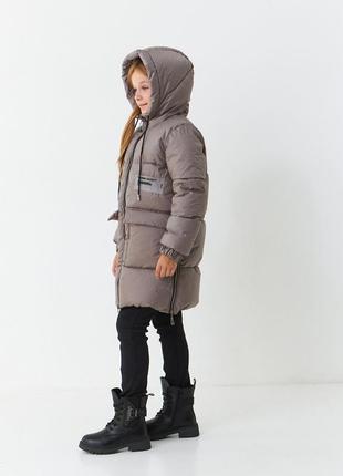 Зимова куртка -пуховик для дівчинки2 фото