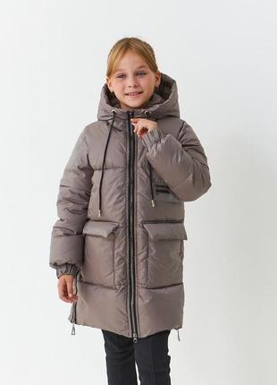 Зимова куртка -пуховик для дівчинки3 фото