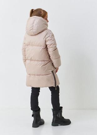 Зимова куртка -пуховик для дівчинки4 фото